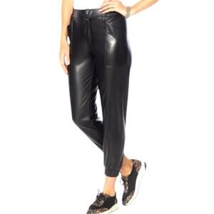 EUC Skinnygirl Black Faux Leather Pants Size 10